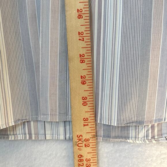 Paul Smith London Men’s Dress Shirt Size 17/43 Blue Striped Made in Italy - Picture 5 of 9